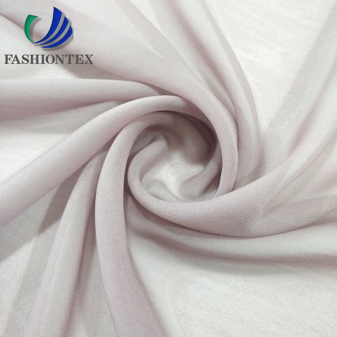 Fashiontex 1515 May Flower semidull velve chiffon fabric 100% polyester chiffon fabric