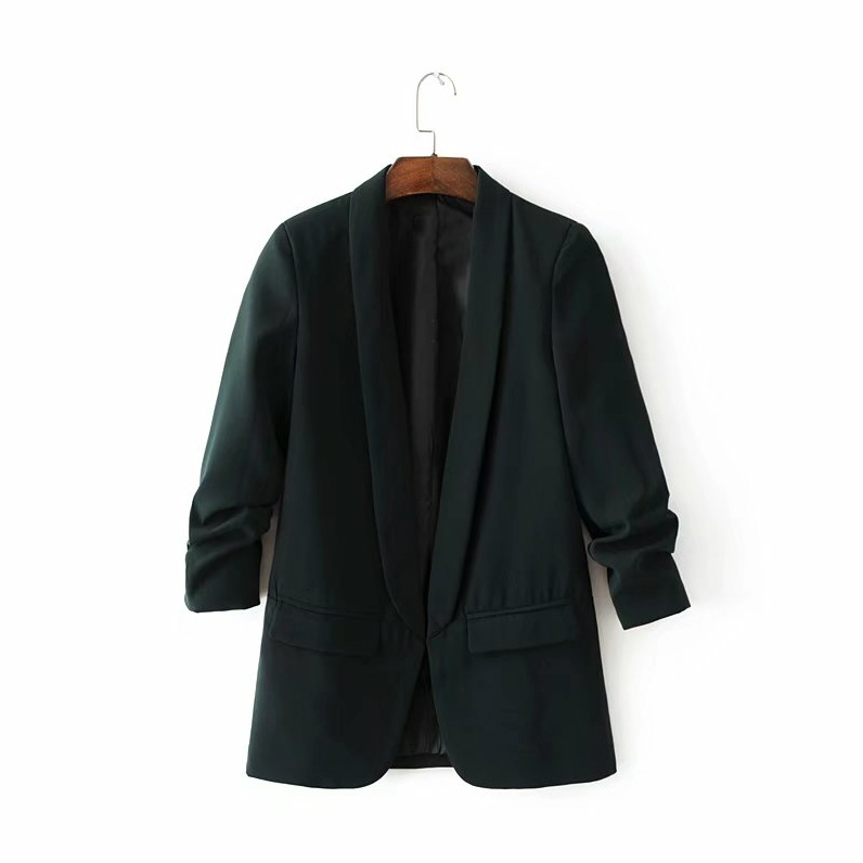 Ready To Ship New Design Fashion European Wrinkle Mujer Blazer Women jacket