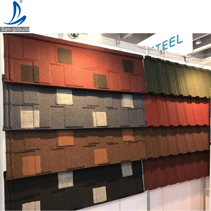 Tanzania Stone Coat Steel Corrugated Roof Sheet Factory Sell Waterproofing Materials 0.4 gauge