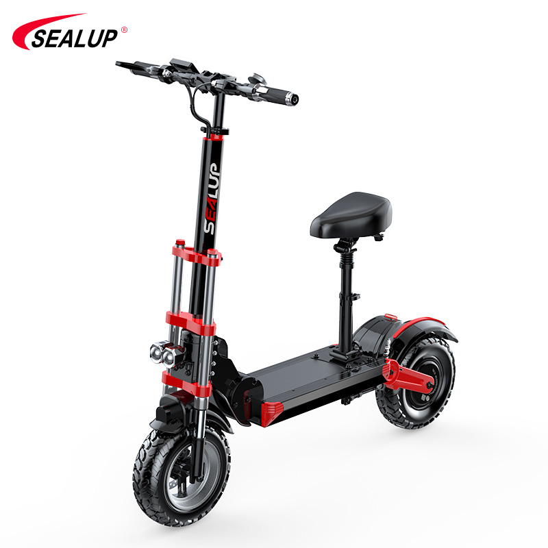 SEALUP Q18 оптовая продажа новейший 48 в 12 дюймов внедорожный складной электрический скутер для взрослых с передней светодиодной рамкой и аксессуарами Fo