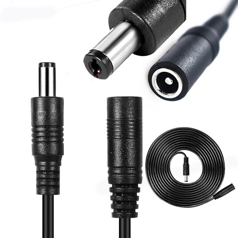Пользовательские 5V 12V мужского и женского пола мужской 55215525 DC баррель Удлинитель силовой кабель