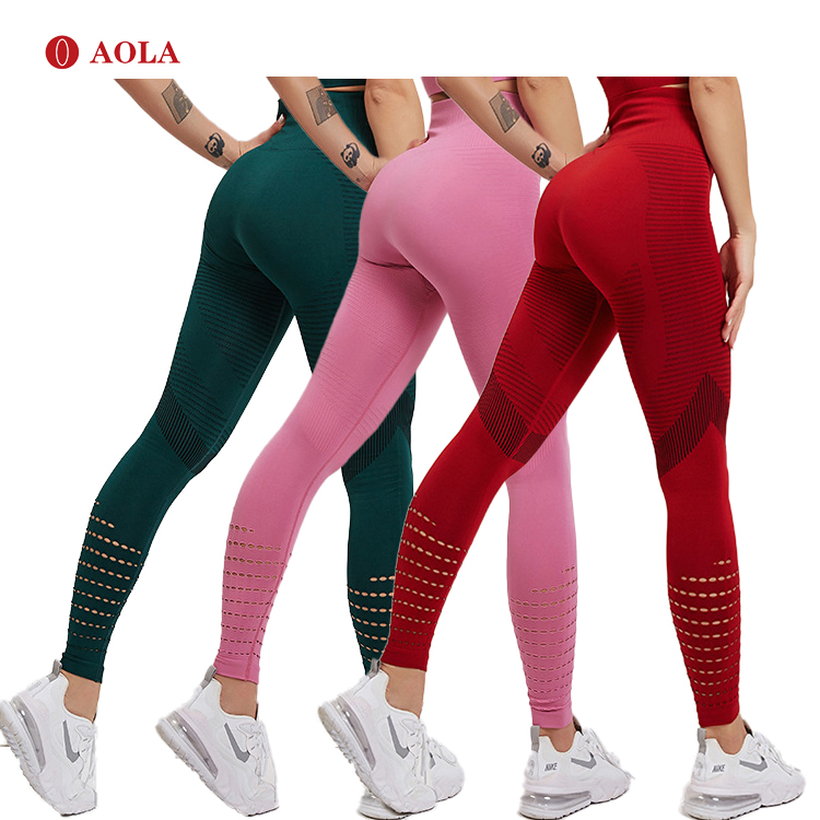 AOLA Jogging Femme спортивные облегающие леггинсы с высокой талией размера плюс для полных женщин бесшовные трикотажные леггинсы для девочек