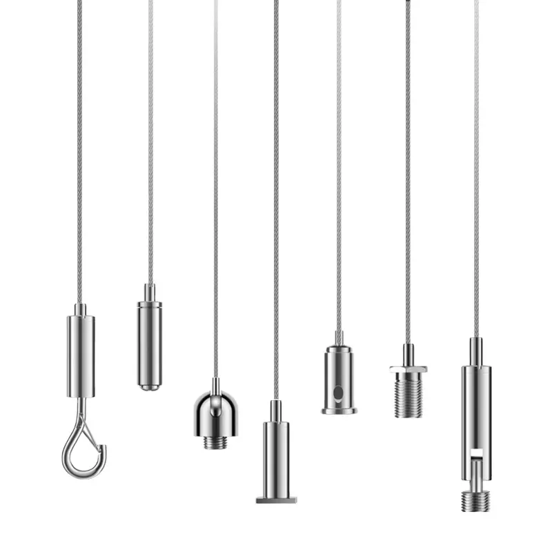 Adjustable Modern Suspension Hanging Pendant Lamp Kits With Gripper Lock Hook