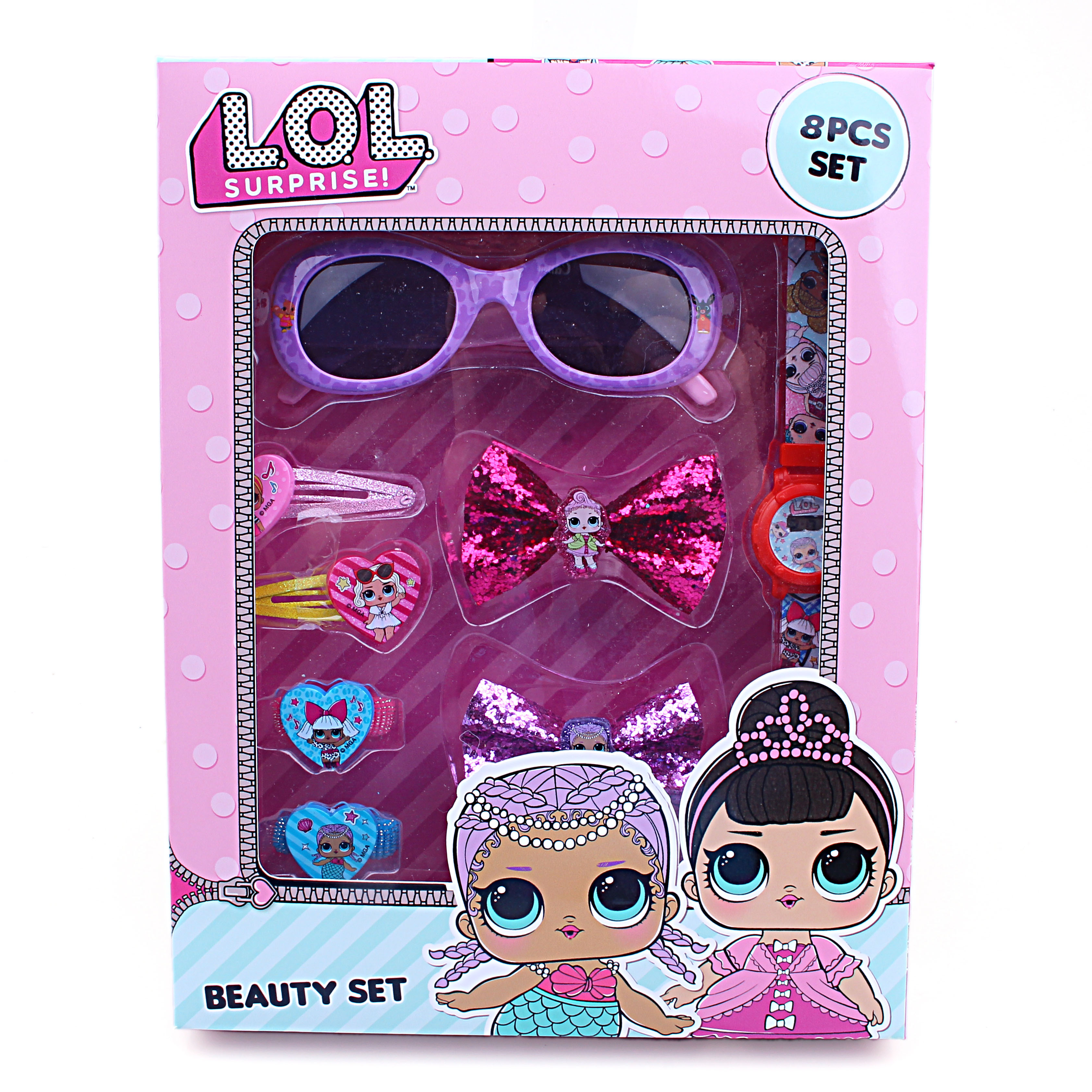 F J LOL birthday gift set for girls licensed product beautiful gifts sets sunglasses /hair accessories