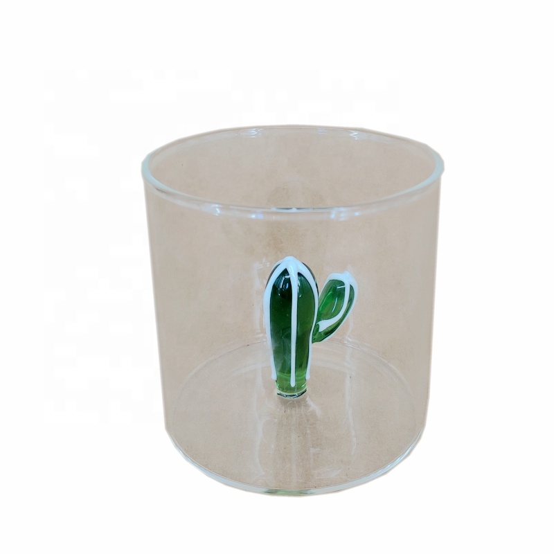 Wholesale Factory Design Green Cactus Glass Whisky Cup/Cactus Shape Drinking Cup/Decorative Cactus Wine Cup for Distribution