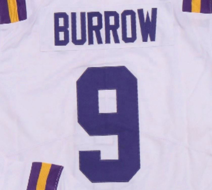Лучшее качество, вышитая белая майка Joe Burrow