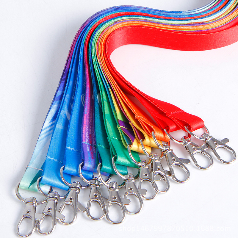 Promotional custom printed neck polyester lanyard with logo free sample