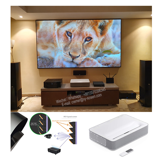 XYScreens ALR Projector Screen 100inch PET Crystal for Wemax A300 Fengmi 4K Pro Xiaomi 4K 1S UST Projector Screen