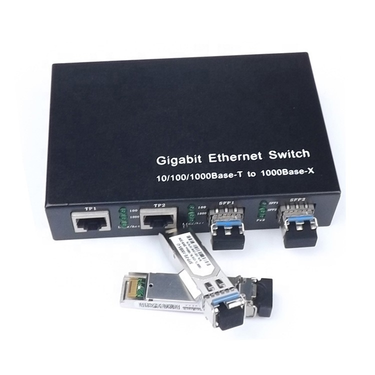 Extend Ethernet электронное оборудование Оптический Волокно media converter 2 ethernet 2SFP порты