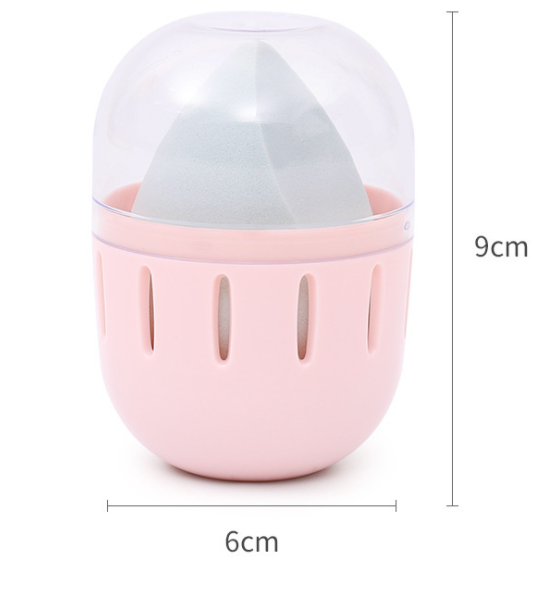 Travel Capsule Makeup Sponge Holder plastic box
