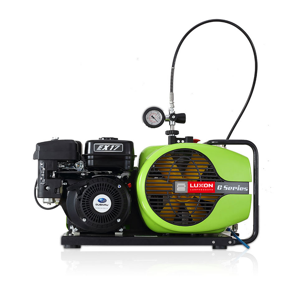 LUXON C100/EM STD portable high pressure breathing air compressor EN12021 (scuba diving & firefighting)