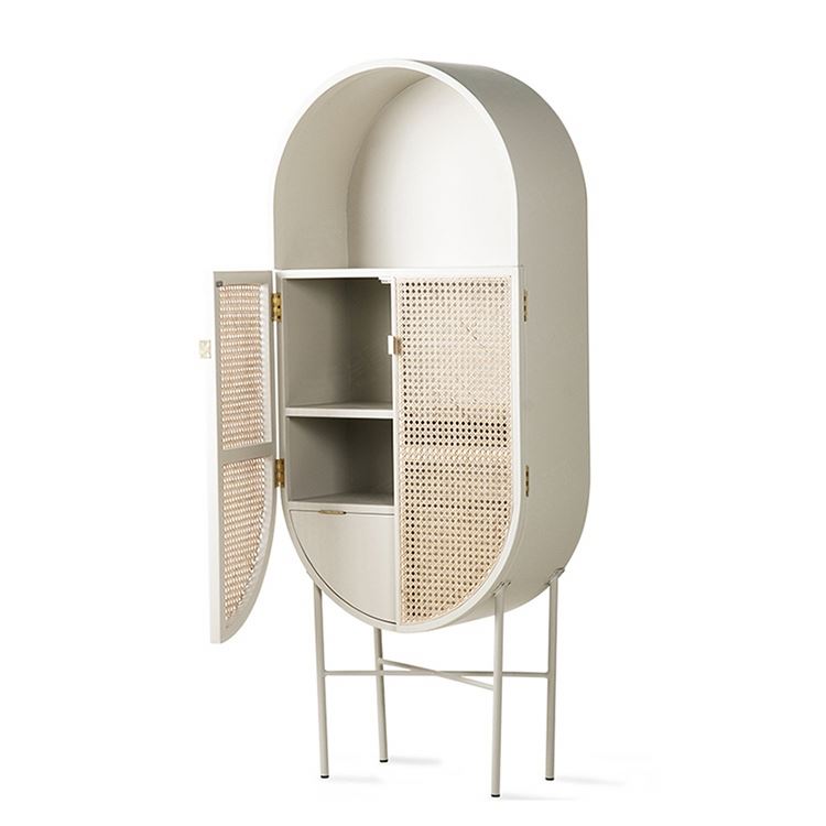 wood grain color particle board easy to assemble cloth hanger Oval Living Room Kitchen Display Cabinets