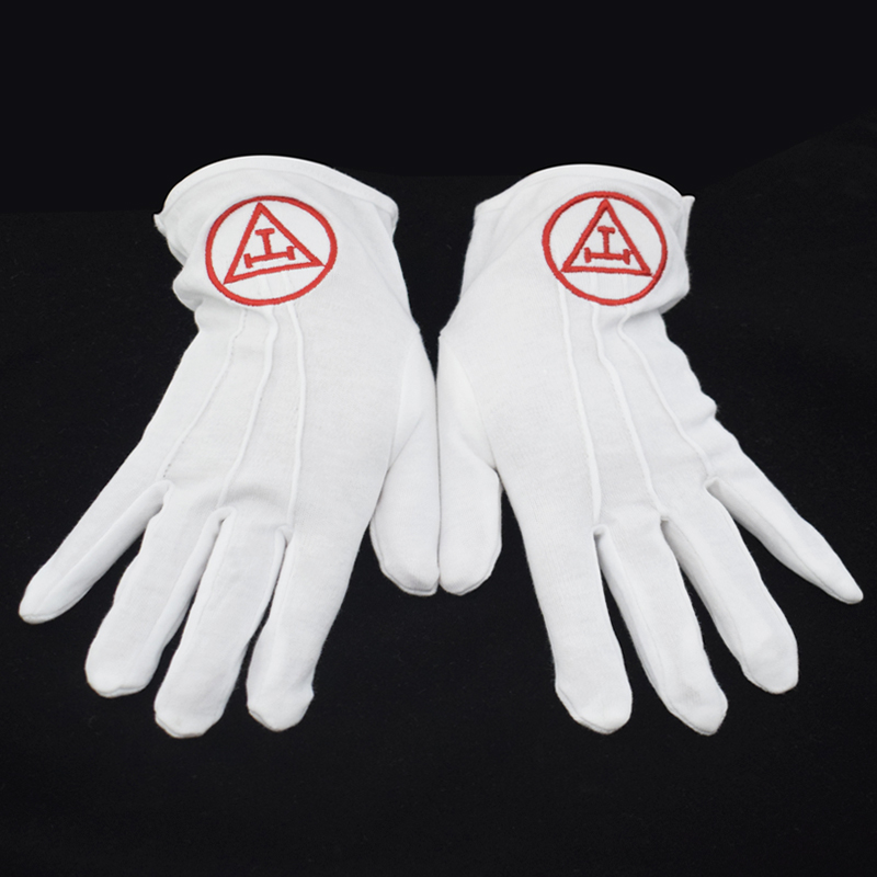 Free samples White Cotton Glove Wholesale Masonic Gloves 100% pure cotton Embroidery Glove