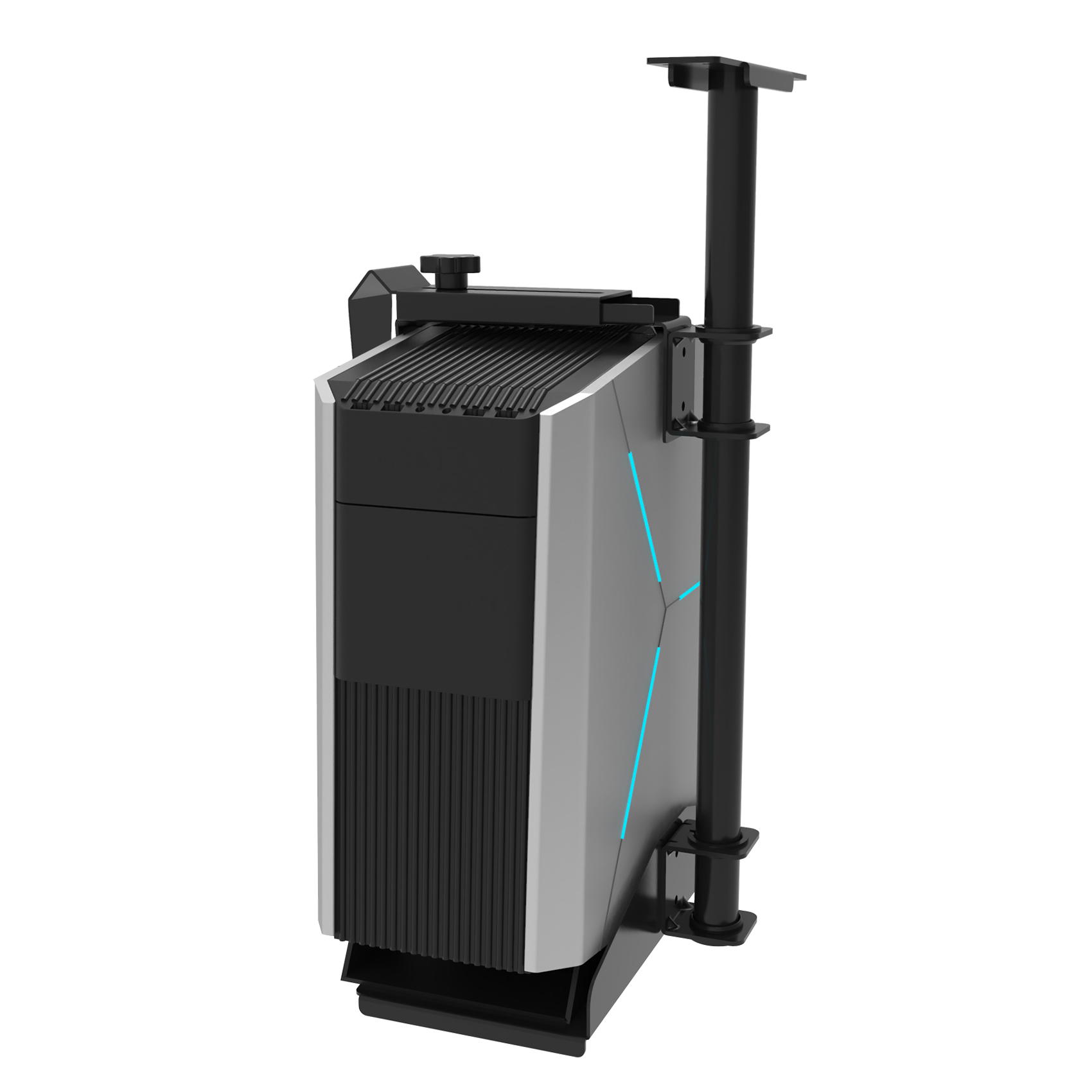 Holds up to 44 lbs Fits Most Computer Computer Tower Holder 360 Swivel Height   Width Adjustable CPU Holder Under Desk Mount