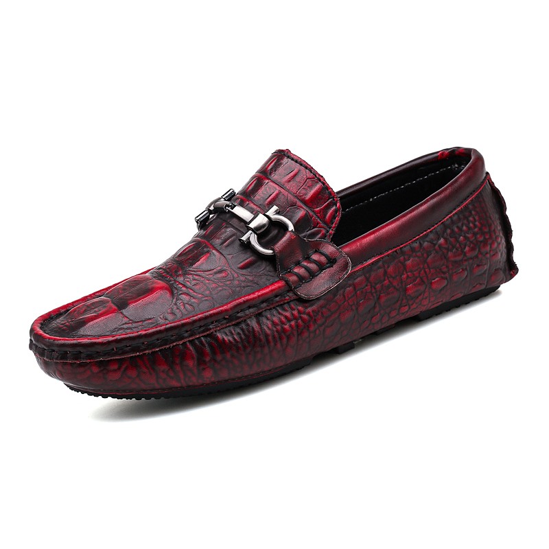 Italian Handmade Soft Driving Shoes Genuine Leather Formal Moccasins Dress Shoes for Men