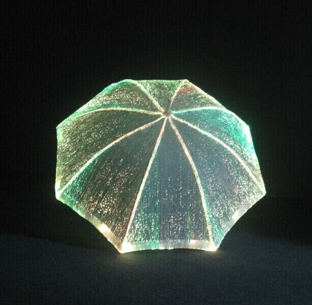 USB chargeable battery optic-fiber Umbrella fabric-optic 3.7V,450mah RGB colorful waterproof umbrella