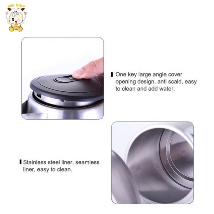 China Factory OEM 1.8L Cordless Colorful Water/Tea/Coffee Stainless Steel Electric Kettle