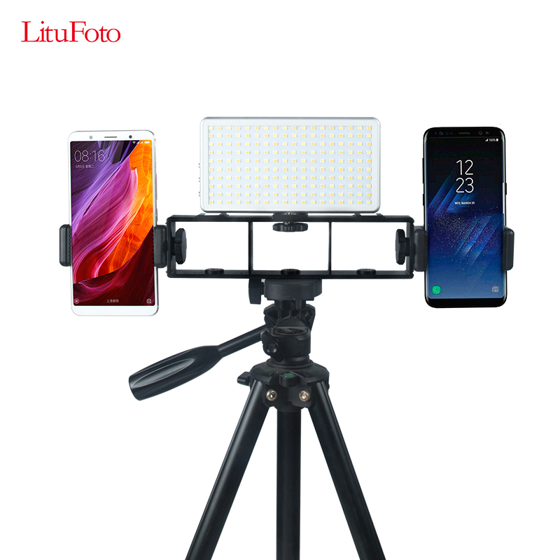 LituFoto Y8 Fashionable Camera Photo Accessory Multi-functional Holder for Camera or Smartphone Shooting On Youtube