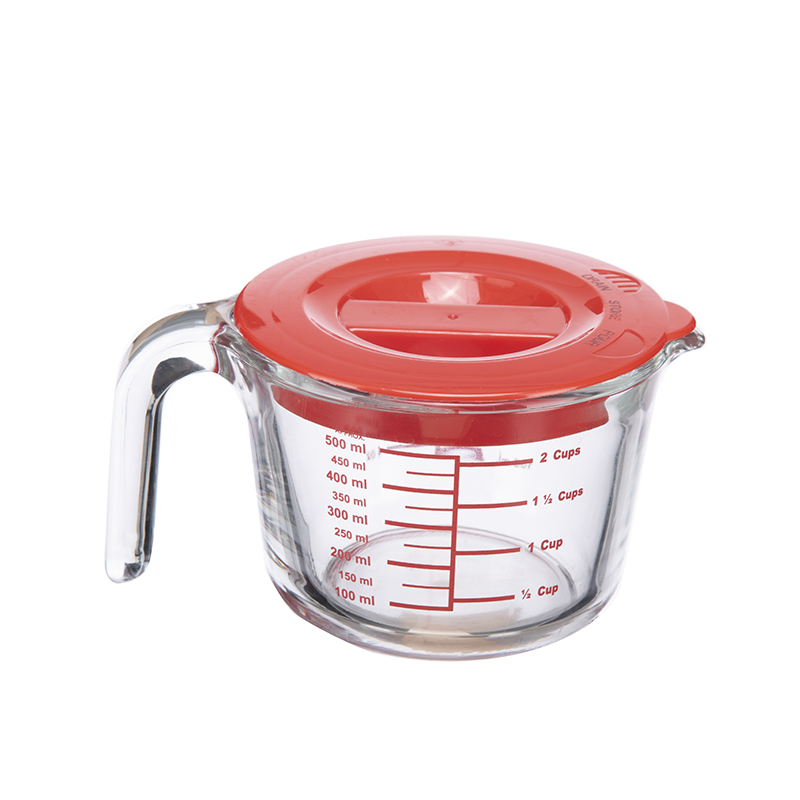 Glass Drinking Measuring Cup/High Borosilicate Glass Measuring Cup with Easy to Grab Handle