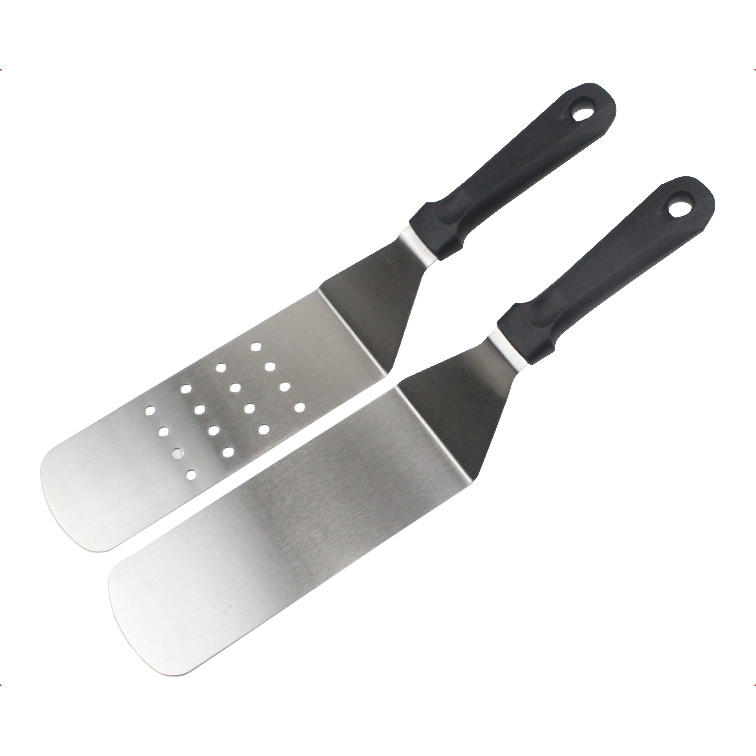 Kitchen Baking tools 2 pieces Perforated Shove BBQ Bake Leakage shovel with long plastic handle