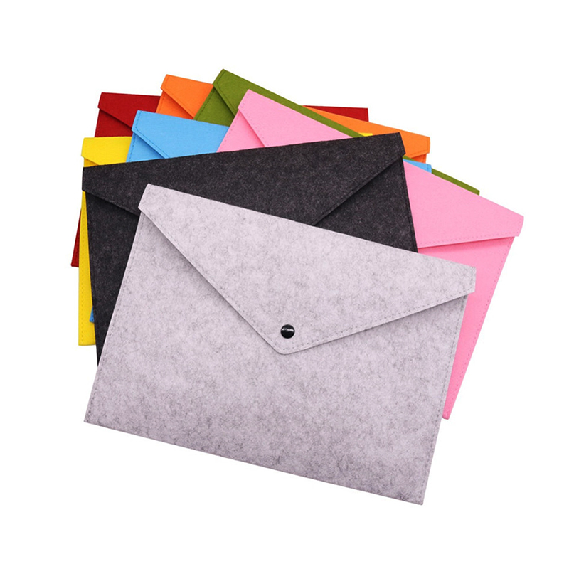 multi-function custom logo felt document file folder bag