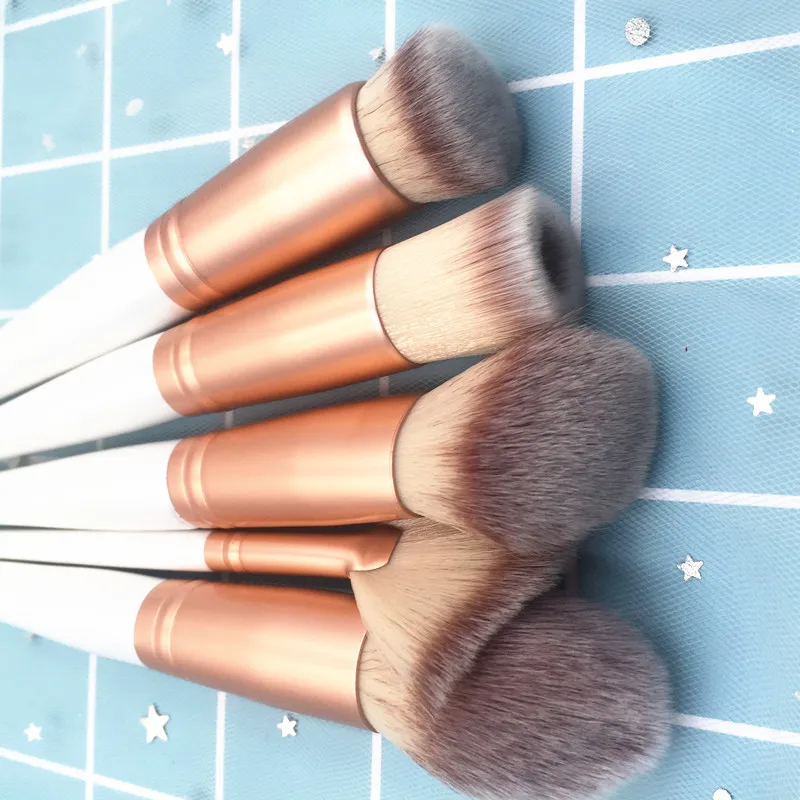 14 шт. Make Up бамбуковой ручкой пудра для губ Макияж Кисти для макияжа Набор без логотипа