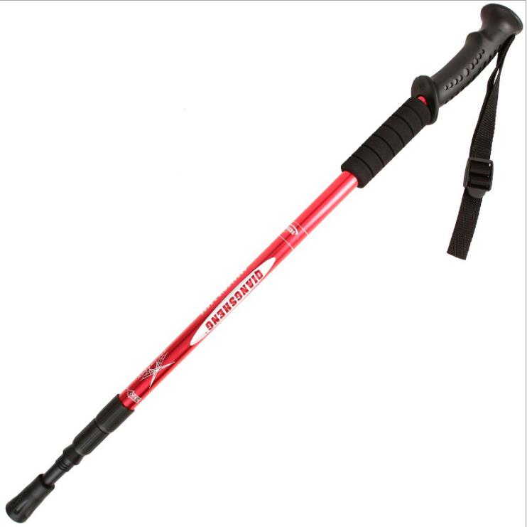 7075 Aluminum trekking pole Green Adjustable LightWeight Hiking Sticks For Hiking Camping trekking pole