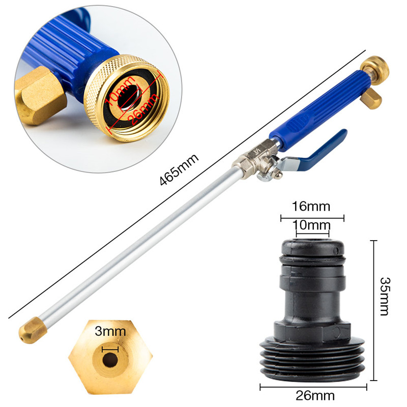 High Pressure Long Rod Water Gun Car Washing Floor Cleaning Pet Bath Garden Flower Grass Irrigation Spray Gun