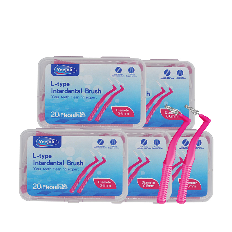 Good Quality Tooth Slim Braces Teeth Picks Steel Wire Soft Brushes Rubber Ortho Brush With Interdental Brush 100pcs 0.6mm