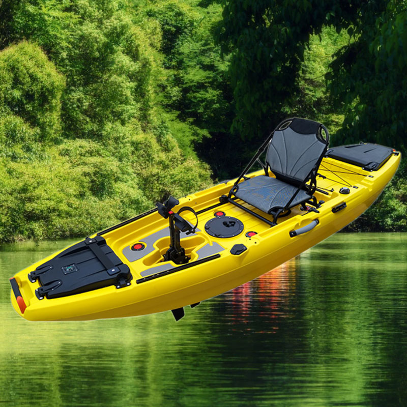 Plastic set in sea kayak with luxury backrest seat