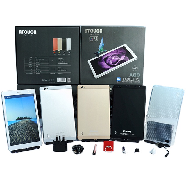 8 дюймов ATOUCH A80 1280*800 IPS экран Android Дешевые образовательные call tablet OEM/ODM обслуживание планшетный ПК