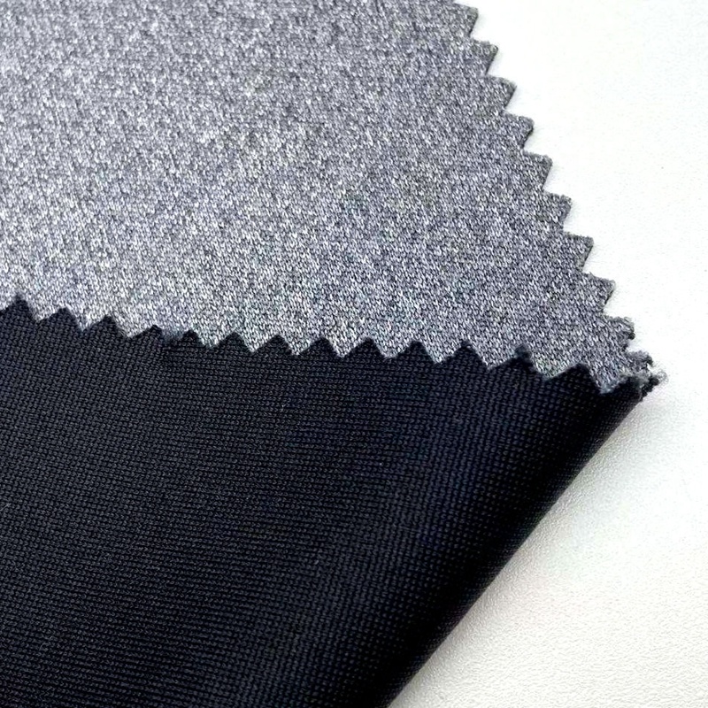 High quality polyester flat cationic knitting bonded DTY interlock fabric for jackets