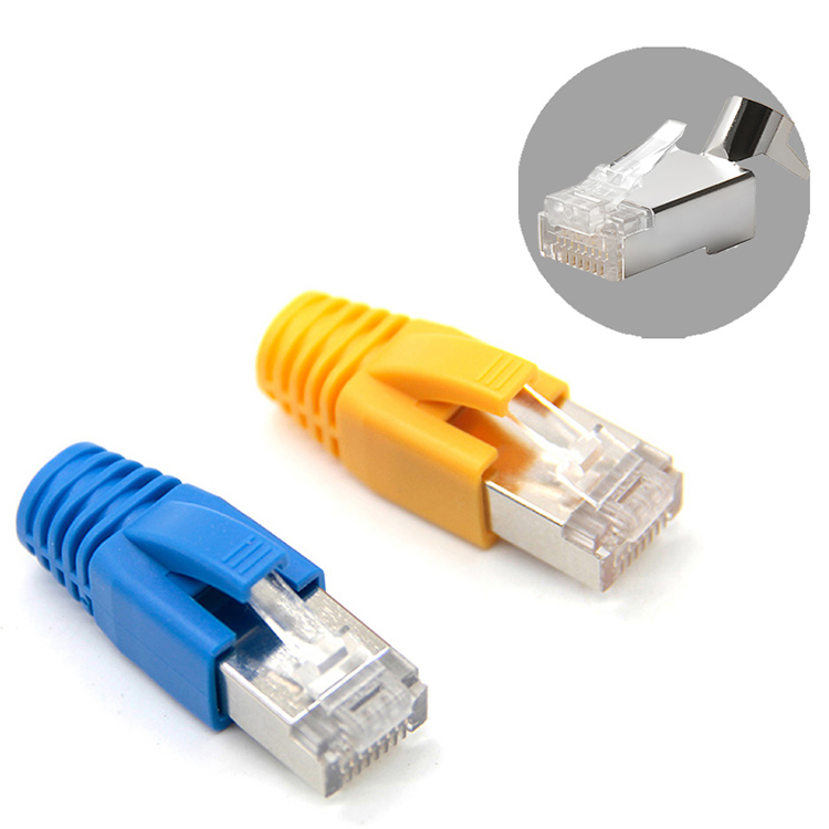 CNCOB Высокое качество Многоцветный rj 45 ПВХ багажник cat6a Модульный штекер загрузки cat7 Соединительный ботинок