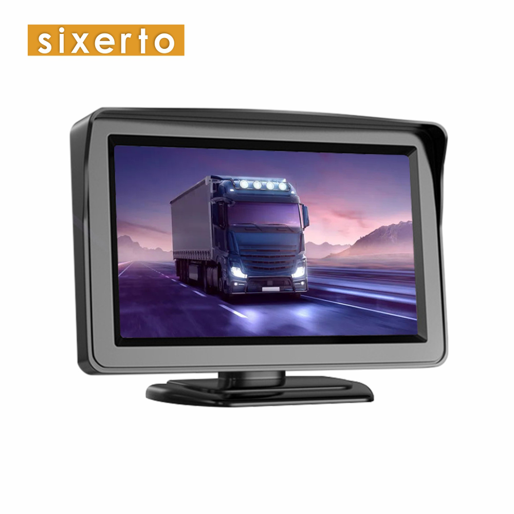 5 Inch Car Monitor with 2 Video Inputs for Rear View Backup Reverse Camera Rearview Monitor Support DVD VCD