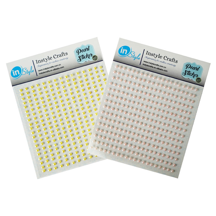 Custom Wholesale Decoration Twinkling Round Scrapbooking Colorful Cute Pearl Sticker