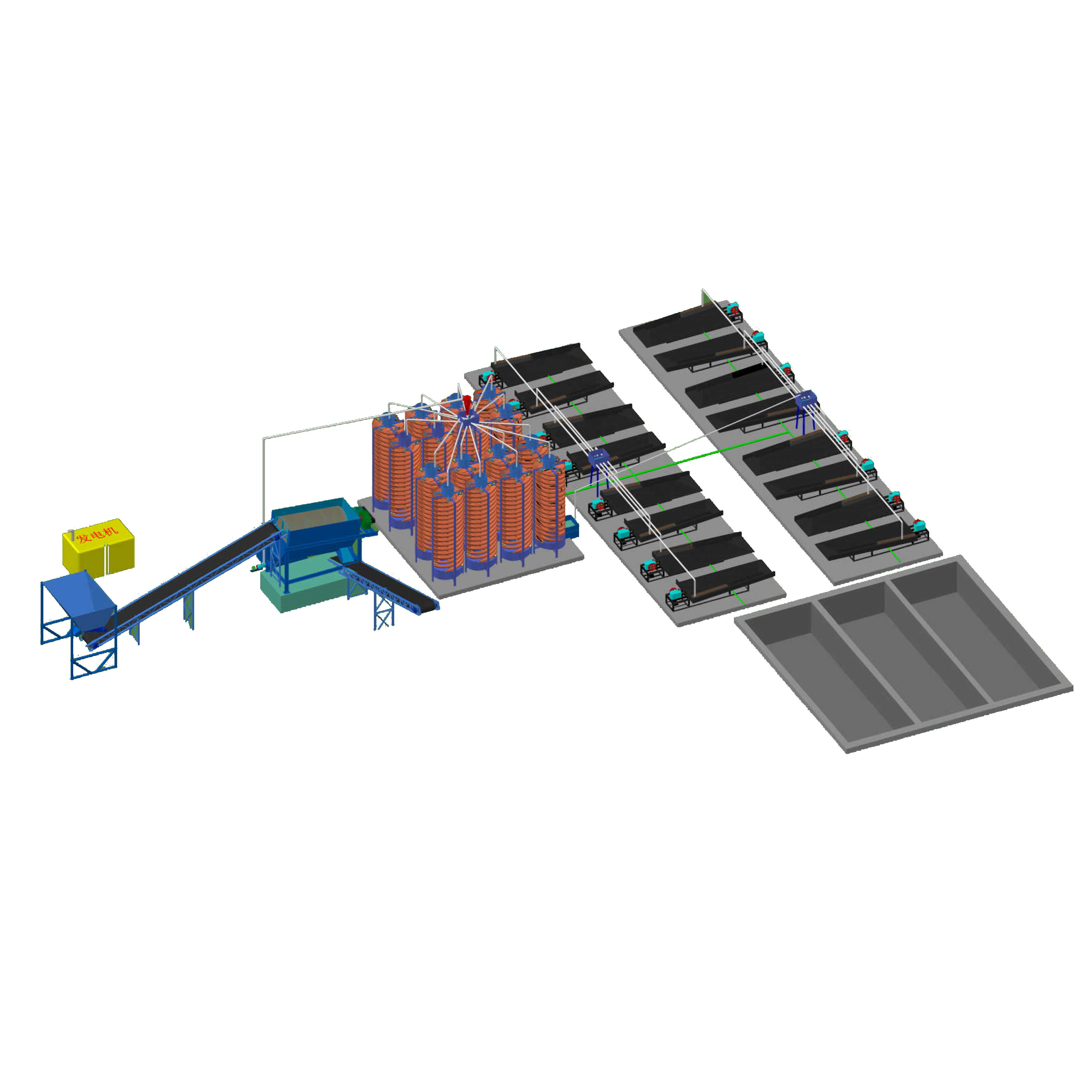500 t/d оборудование для горной промышленности, вытаскивание активированного угля, установка для золота CIP