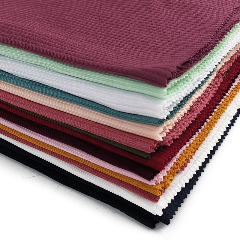 ESSE TEXTILE DTY 4*2 RIB 2-сторонняя кисть однотонная окрашенная ткань для свитера TELA эластан спандекс
