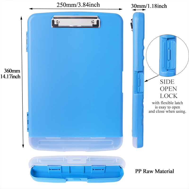 Foldable Nursing Clipboard Store Stationery Document Notebook Portable Pockets Anatomy Clipboards Lever Arch File Clip board