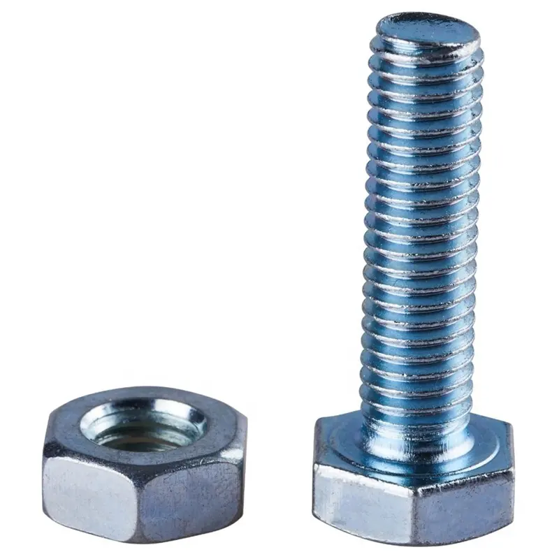 A2-70 stainless steel half thread hexagonal bolt and nut screw