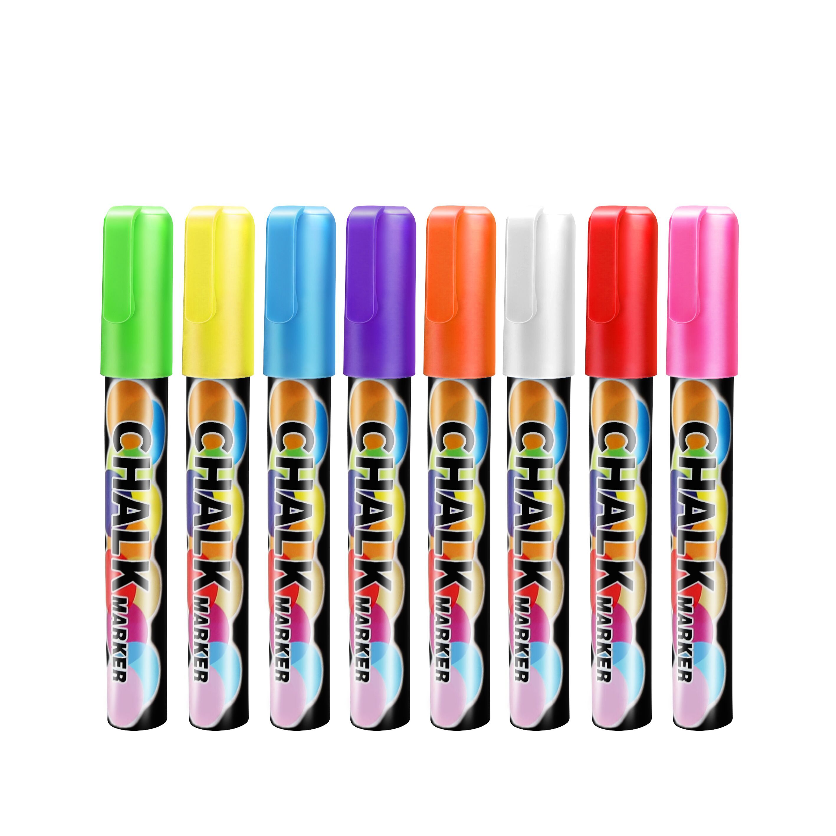 OEM/ODM Erasable 6mm Reversible Tip Fluorescent liquid chalk Marker Pen 10 Colors/Set,Private Label
