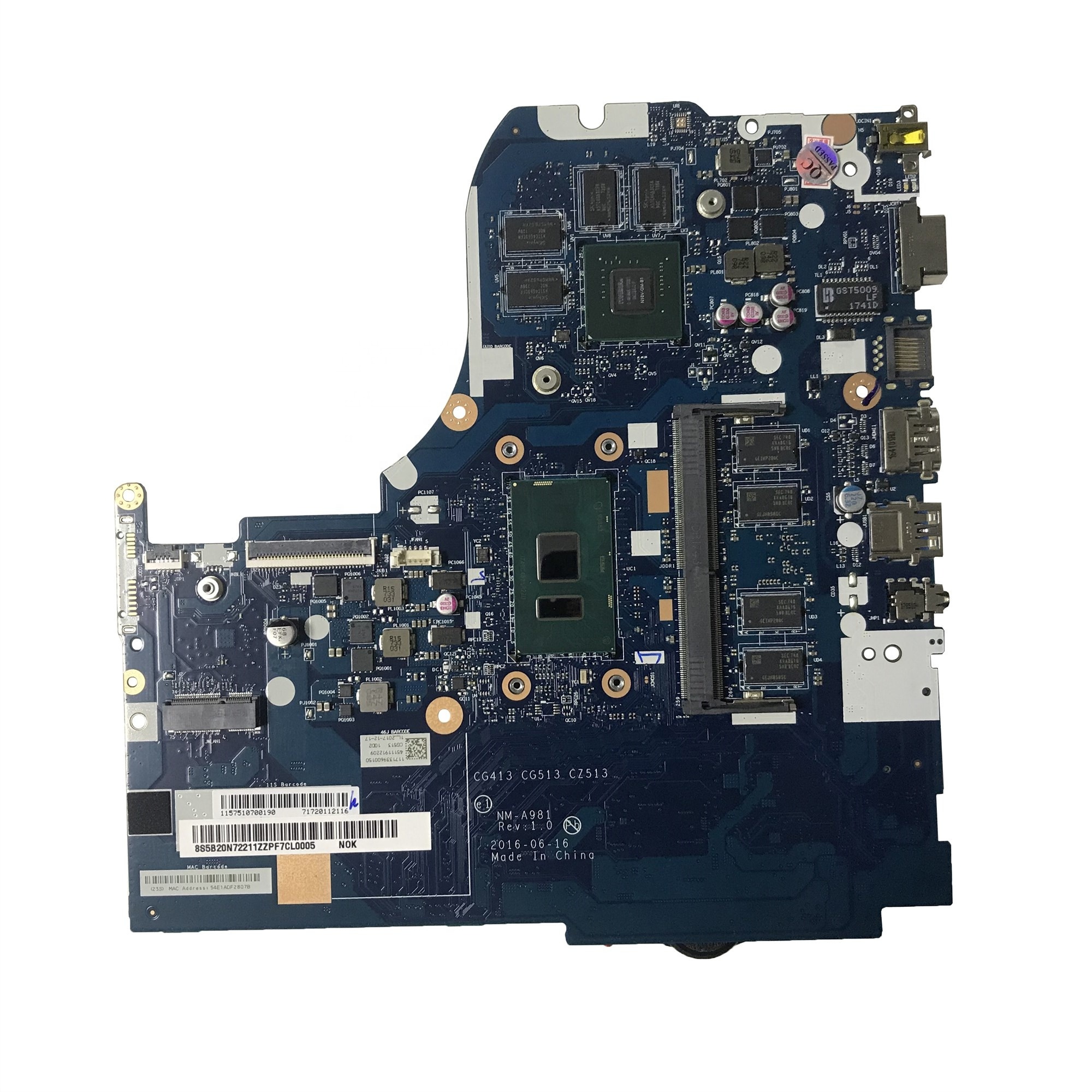 Для Lenovo ideapad 310-15IKB материнская плата портативного компьютера с i5-7200u процессор 4 Гб оперативной памяти 920 м 2 Гб GPU FRU 5B20N72211 NM-A981 100% тестирование