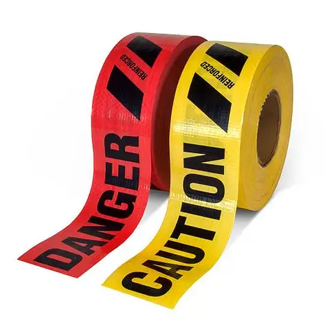chinese factory directly supply woven fabric caution warning tape
