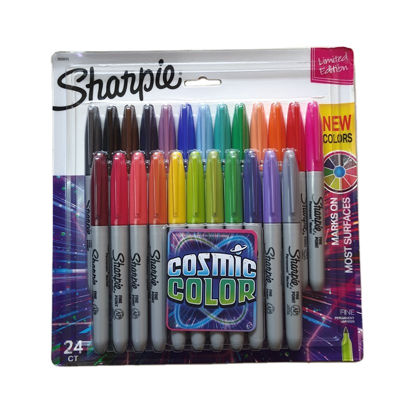 12, 24 цвета, американские постоянные маркеры sanford sharpie, мелкие перманентные Маркеры Sharpie