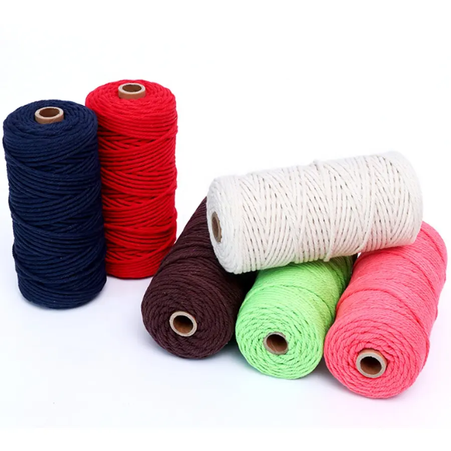 Wholesale Macrame Rope 4mm Cotton Macrame Yarn Rope For Hand Knitting