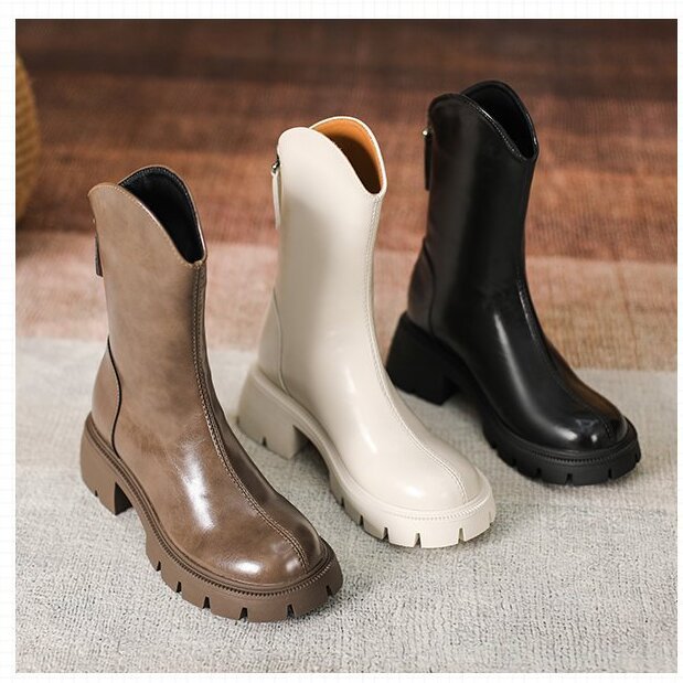 2024 New Fashion Keep Warm Women's Ankle Boots Platform Woman Casual Comfortable Winter Shoes Botas Mujer