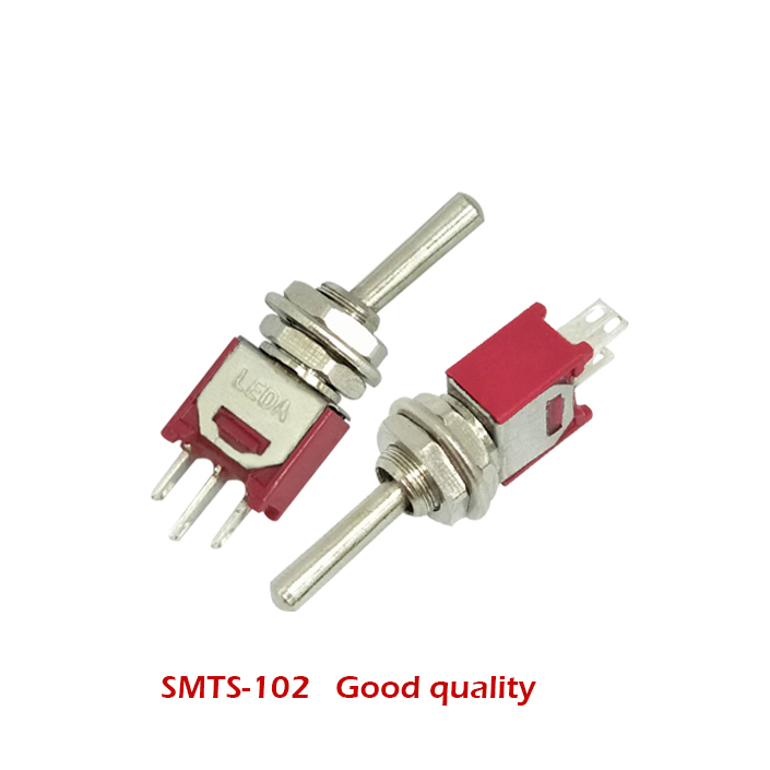 Микро-красный тумблер SMTS-102 3 фута 2 файла встряхивающаяся головка переключатель питания 5 мм