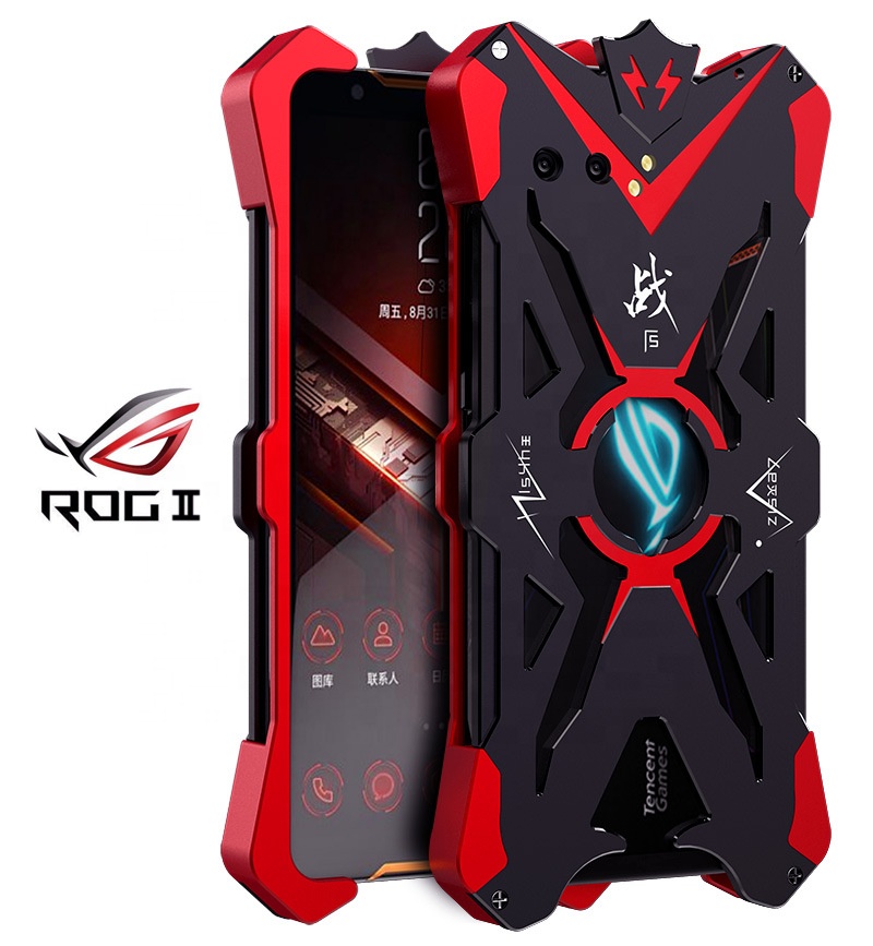 ZIMON обновление новый дизайн для ASUS ROG Phone 2 чехол для сотового телефона полностью металлический противоударный обновленный чехол для черных чехлов shark2/2pro