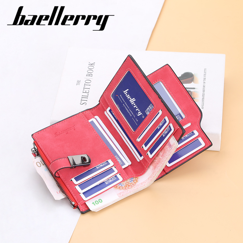 Роскошные женские кошельки baellerry двойного сложения с RFID-блокировкой, чехол для кредитных карт, кошелек из искусственной кожи с индивидуальным логотипом, кошелек для карт с 16 отделениями для карт