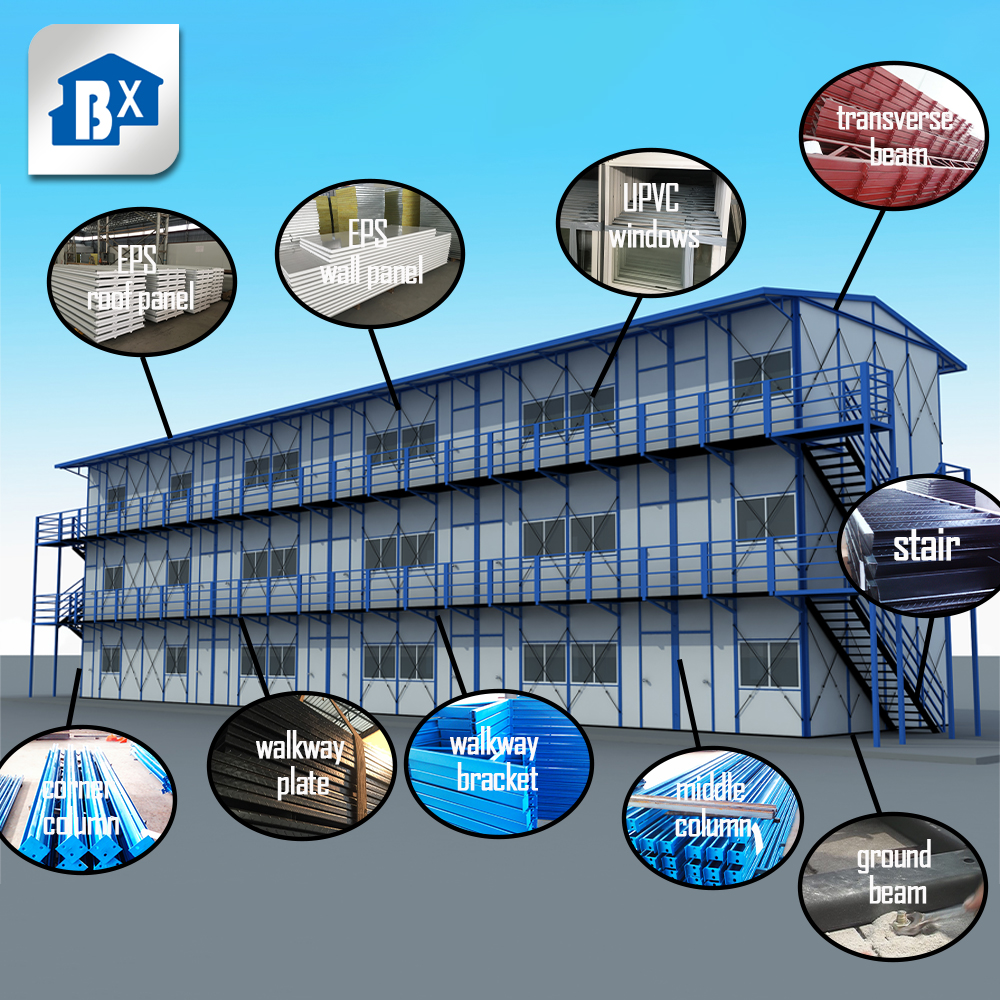 OEM Prefabricated Office Building , Prefabricated Buildings Prefab Module House