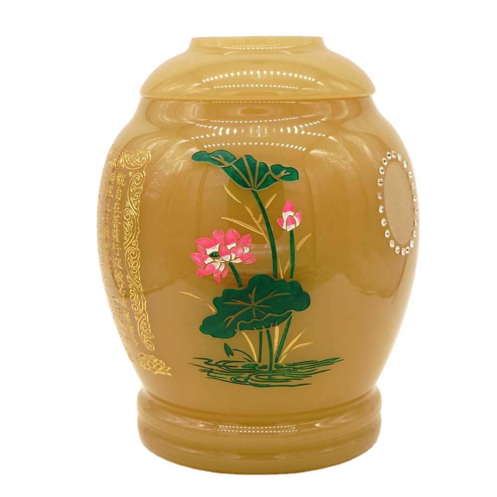 Beeswax Korean pot of color lotus human adult high-end Buddha urn